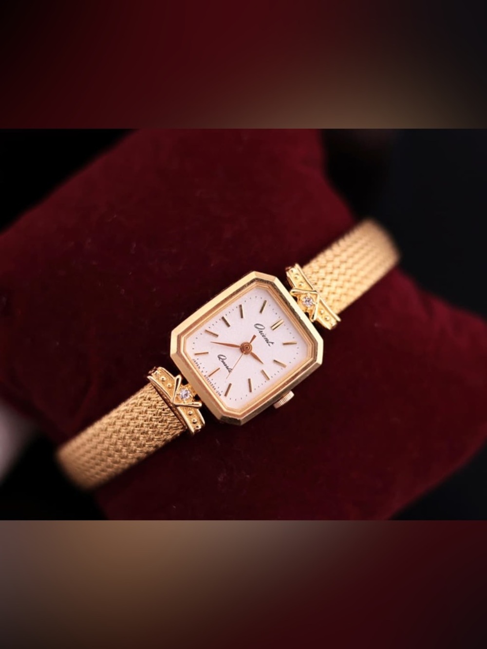 Vintage 1990s Orient Quartz Gold-Plated Women’s Watch - Very Good Condition - Picture 2 of 11